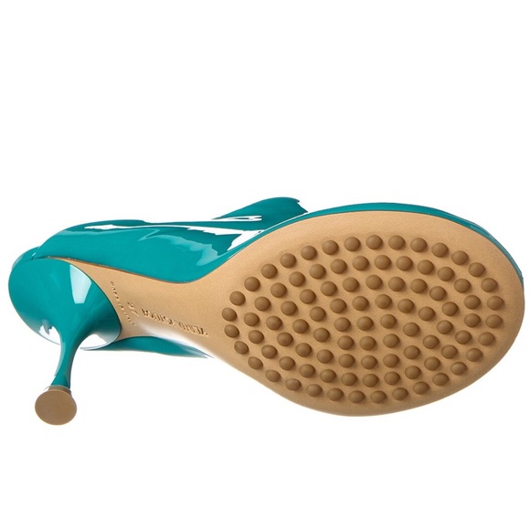 Bottega Veneta Sock Dot Mules in Blue Patent Leather - Picture 2 of 4